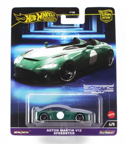 Mattel Hot Wheels - ASTON MARTIN V12 SPEEDSTER 2021 GREEN WHITE