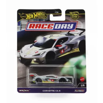   Mattel Hot Wheels - CHEVROLET CORVETTE C8.R 5.5L V8 TEAM CORVETTE RACING N 4 24h DAYTONA 2020 M.FASSLER - O.GAVIN - T.MILNER SILVER YELLOW