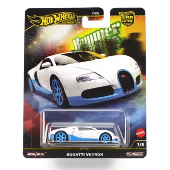 Mattel Hot Wheels - BUGATTI VEYRON 2009 WHITE LIGHT BLUE