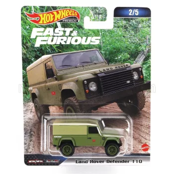   Mattel Hot Wheels - LAND ROVER DEFENDER 110 1999 - FAST & FURIOUS MILITARY GREEN