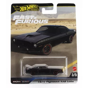   Mattel Hot Wheels - PLYMOUTH AAR/CUDA COUPE 1970 - FAST & FURIOUS 7 2015 BLACK
