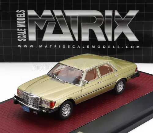 Matrix Scale Models - MERCEDES BENZ S-CLASS 300SD TURBODIESEL (W116) USA VERSION 1977 GOLD MET