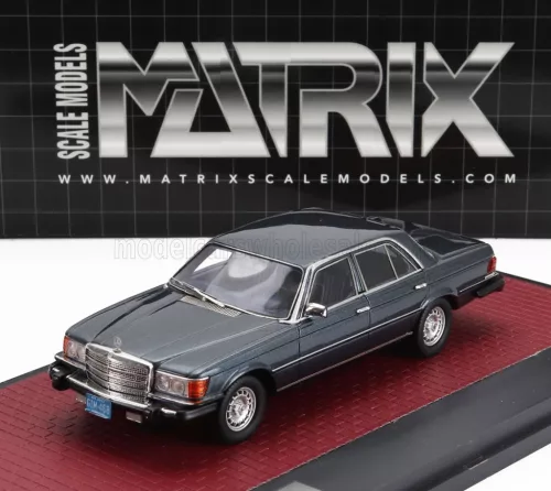 Matrix Scale Models - MERCEDES BENZ S-CLASS 300SD TURBODIESEL (W116) USA VERSION 1977 BLUE MET