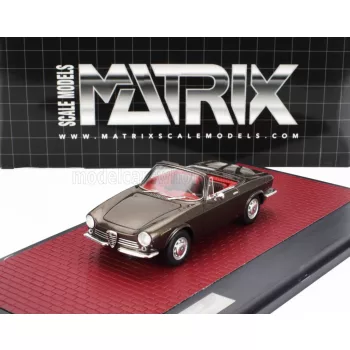   Matrix Scale Models - ALFA ROMEO GIULIA GT CABRIOLET SPIDER PROTOTIPO 1963 BROWN MET
