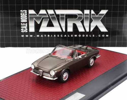Matrix Scale Models - ALFA ROMEO GIULIA GT CABRIOLET SPIDER PROTOTIPO 1963 BROWN MET