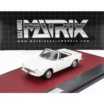   Matrix Scale Models - ALFA ROMEO GIULIA GT CABRIOLET SPIDER PROTOTIPO 1963 WHITE