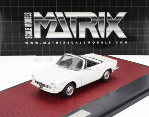 Matrix Scale Models - ALFA ROMEO GIULIA GT CABRIOLET SPIDER PROTOTIPO 1963 WHITE