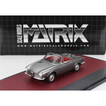   Matrix Scale Models - ALFA ROMEO GIULIA GT CABRIOLET SPIDER PROTOTIPO 1963 GREY MET