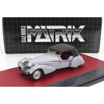   Matrix Scale Models - BUGATTI T57SC ROADSTER VANDEN PLAS CLOSED 1938 GREY BLACK