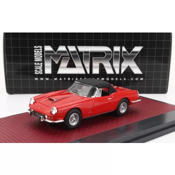   Matrix Scale Models - FERRARI 400 SUPERAMERICA PINIFARINA CABRIOLET CLOSED 1960 RED BLACK