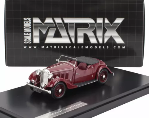 Matrix Scale Models - ROVER 12hp (P1) TOURER CABRIOLET OPEN 1934 BORDEAUX