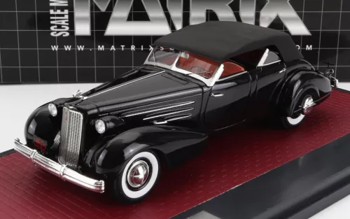Matrix Scale Models - CADILLAC V16 DUAL COWL SPORT PHEATON CABRIOLET CLOSED 1937 BLACK