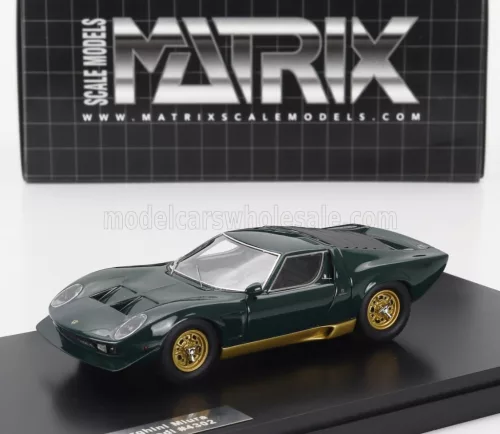 Matrix Scale Models - LAMBORGHINI MIURA P400S MILLECHIODI 1969 GREEN