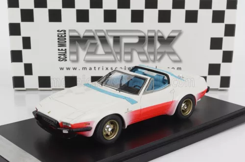 Matrix Scale Models - FERRARI 365 GTB/4 NART SPIDER OPEN MICHELOTTI PRESS 1974 WHITE RED