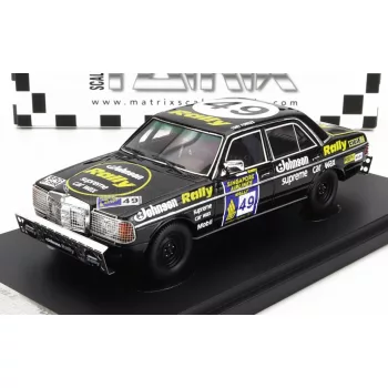   Matrix Scale Models - MERCEDES BENZ E-CLASS 280E N 49 2nd RALLY LONDON - SIDNEY MARATHON 1977 T.FOWKES - P.O'GORMAN BLACK