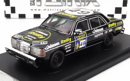 Matrix Scale Models - MERCEDES BENZ E-CLASS 280E N 49 2nd RALLY LONDON - SIDNEY MARATHON 1977 T.FOWKES - P.O'GORMAN BLACK