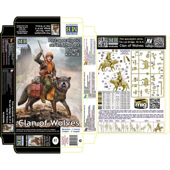   Master Box - Post-apocalyptic series. The Last Bridge. Kit No. 8. Clan of Wolves