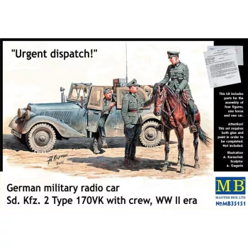   Master Box - Urgent dispatch. German military radio car Sd.Kfz. 2 Type 170VK wit