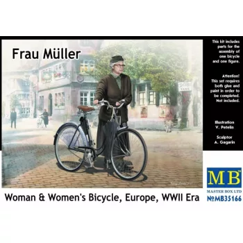   Master Box - Frau Muller. Woman &Women"s Bicycle,Europe, WW II Era