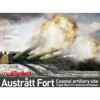   Modelcollect - Austratt fort coastal artillery site triple 28cm turret Caesar