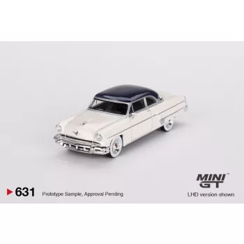   Minigt - 1:64 Lincoln Capri Arctic White/Atlantic Blue 1954 (LHD) - MINI GT