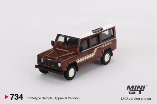 Minigt - 1:64 Land Rover Defender 110 County Station Wagon Russet Brown 1985 (LHD) - MINI GT