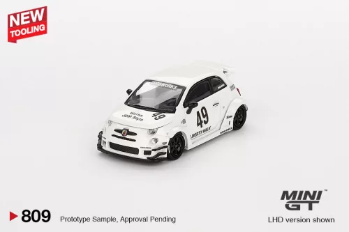 Minigt - 1:64 Fiat 595 Abarth LB-Works X Abas Works Gara White, 2024 (LHD) - MINI GT