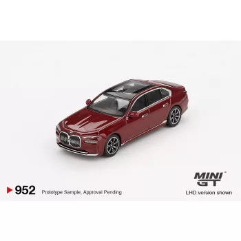   Minigt - 1:64 BMW i7 xDrive60 Aventurin, Red, 2023 (LHD) - MINI GT