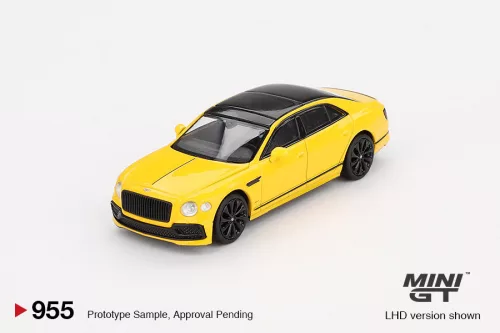 Minigt - 1:64 Bentley Flying Spur, Monaco Yellow, 2023 (LHD) - MINI GT