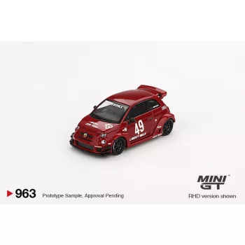   Minigt - 1:64 Fiat Abarth 595 #49 LB-WORKS x Abas Red 2024 (LHD) - MINI GT