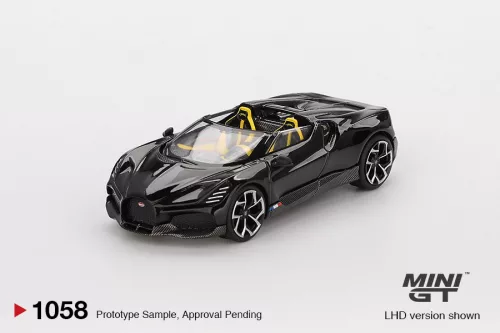 Minigt - 1:64 Bugatti W16 Mistral Black 2024 (LHD)