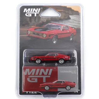   Minigt - 1:64 Ford Mustang Mach 1 Race Red 1971 (LHD) (Blister Packaging)