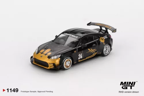 Minigt - 1:64 Toyota GB Supra GR86 LB-Nation, Black/Gold,2025 (RHD)