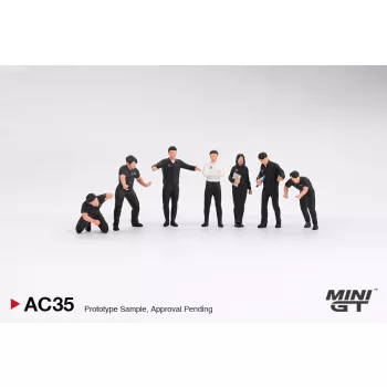   Minigt - 1:64 Figurine: NISMO Technician Team 2024 - 7 figures - MINI GT