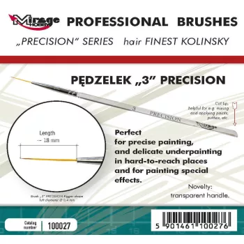 Mirage Hobby - MIRAGE BRUSH PRECISION KOLINSKY SIZE 3