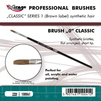   Mirage Hobby - MIRAGE BRUSH FLAT HIGH QUALITY CLASSIC SERIES 1 size 0