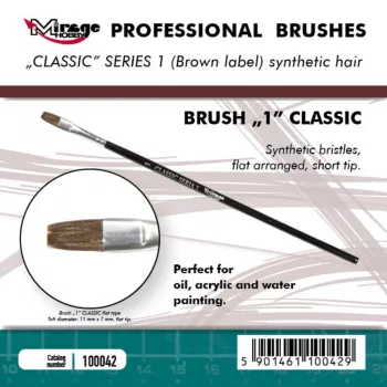   Mirage Hobby - MIRAGE BRUSH FLAT HIGH QUALITY CLASSIC SERIES 1 size 1