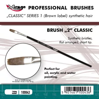   Mirage Hobby - MIRAGE BRUSH FLAT HIGH QUALITY CLASSIC SERIES 1 size 2