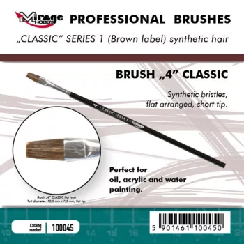   Mirage Hobby - MIRAGE BRUSH FLAT HIGH QUALITY CLASSIC SERIES 1 size 4