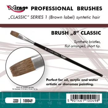   Mirage Hobby - MIRAGE BRUSH FLAT HIGH QUALITY CLASSIC SERIES 1 size 8
