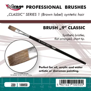   Mirage Hobby - MIRAGE BRUSH FLAT HIGH QUALITY CLASSIC SERIES 1 size 9