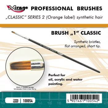   Mirage Hobby - MIRAGE BRUSH FLAT HIGH QUALITY CLASSIC SERIES 2 size 1