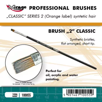   Mirage Hobby - MIRAGE BRUSH FLAT HIGH QUALITY CLASSIC SERIES 2 size 2