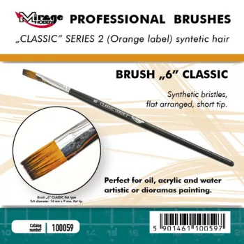   Mirage Hobby - MIRAGE BRUSH FLAT HIGH QUALITY CLASSIC SERIES 2 size 6