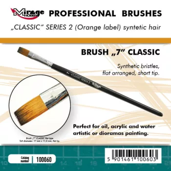   Mirage Hobby - MIRAGE BRUSH FLAT HIGH QUALITY CLASSIC SERIES 2 size 7
