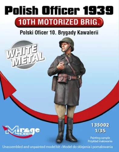 Mirage Hobby - Polish Officer 1939'10th Motorised Brig. White Metal