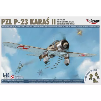   Mirage Hobby - PZL P-23 KARAS II,1939 Version with an Additional Antenna
