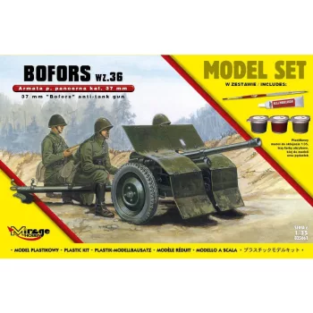Mirage Hobby - 37mm BOFORS wz 36 anti tank gun(ModelSet