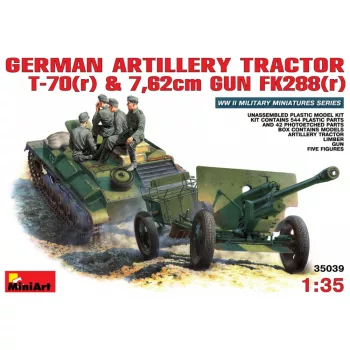 MiniArt - German Artillery Tractor T-70(r) & Gun withCrew