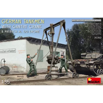   Miniart - German Tankmen with Gantry Crane & Maybach HL 120 Engine
